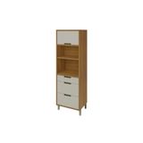 Paneleiro De Cozinha Imperatriz Torre Quente C/1 Porta E 3 Gavetas 70cm Freijo/off White - Nesher