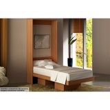 Cama Solteiro Multifuncional Articulada Dobrável Cm8015 Amêndoa - Tecno Mobili