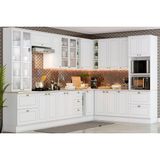 Cozinha Completa Americana 19 Peças (6aéreos+6balcões+2paneleiros+5tampos) S/pia Cz264 Branco - Henn