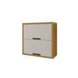 Armário Aéreo P/ Cozinha Imperatriz C/ 2 Portas Basculante 80cm Freijo/off White - Nesher
