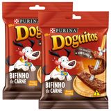 Kit 2 Doguitos Petisco Para Cães Sabor Bifinho Carne Com 65g