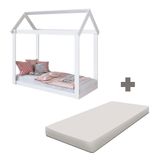 Cama Infantil Montessoriana Com Colchão Casinha Branco Meu Fofinho Art In Móveis