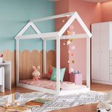 Cama Casinha Montessoriana Infantil Branco Mavie Shop Jm