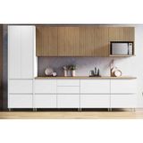 Cozinha Completa Rainha Gourmet 7 Peças (3 Aéreos + 1 Paneleiro + 3 Balcões) C7p01 Branca/nature - Nesher