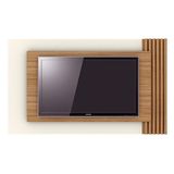 Painel Home P/tv Até 65 Polegadas Pl3003 Ripado 200x120cm Natural/off White - Tecno Mobili