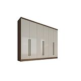 Guarda Roupa Casal 6 Portas E 8 Gavetas Kratos Plus Cacau Canela/fendi - Novo Horizonte