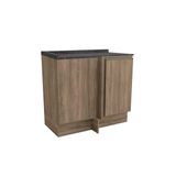 Balcão De Cozinha Maxxi G748 Canto Reto 1 Porta C/tampo 80cm Nogal/cinzel - Kappesberg