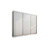 Guarda Roupa Casal 3 Portas De Correr E 6 Gavetas Diamond/londres Branco - Novo Horizonte