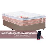 Cama Box Casal: Colchão C/vibro Massagem Castor Tecnopedic Premium Niponpedic Magnético C/ + Base Crc Courano Clean(138x188)