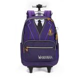 Mochila De Carrinho Wandinha Gravata Roxo