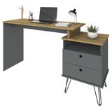 Mesa Escrivaninha Estilo Industrial Flex Lux A06 Olmo/grafito - Mpozenato