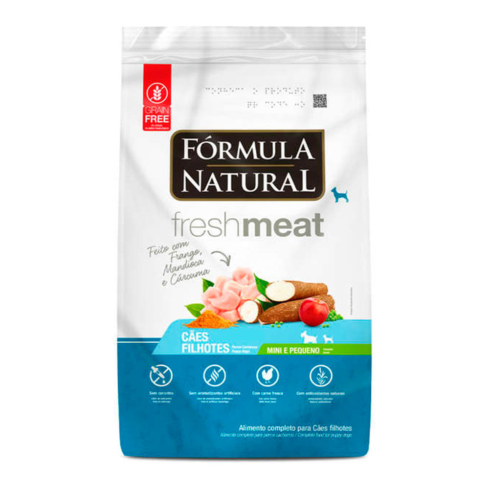 Ração Fórmula Natural Cães Fresh Meat Filhotes Raças Mini E Pequenas 7kg