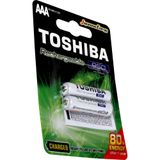 Pilhas Recarregaveis Aaa 950 Mah Toshiba Blister Com 2 Unidades Tnh-03gae Bp-2c