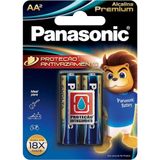 Pilhas Alcalinas Premium Aa Panasonic Blister Com 2 Unidades Lr6egr/2b