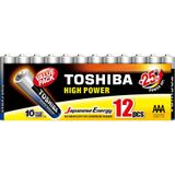 Pilhas Alcalinas Aaa Toshiba Blister Com 12 Unidades Lr03gcp Mp-12cn