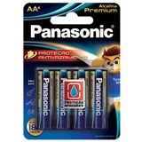 Pilhas Alcalinas Premium Aa Panasonic Blister Com 4 Unidades Lr6egr/4b