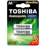 Pilhas Recarregaveis Aa 2600 Mah Toshiba Blister Com 2 Unidades Tnh-6gae Bp-2c