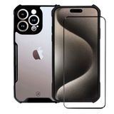 Kit Capa Dual Shock X E Pelicula Ultra Glass Para Iphone 15 Pro Max - Gshield