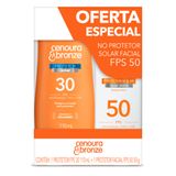 Kit Protetor Solar Cenoura E Bronze Fps 30 110ml E Protetor Solar Facial Fps 50 50g Oferta Especial