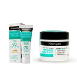 Kit Neutrogena - Protetor Solar Facial Fps70 Sem Cor 40g+hidratante Matte 3 Em 1 100g