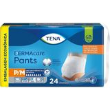 Fralda Descartável Adulto Tena Pants Dermacare Mega P/m - 4 Pacotes Com 24 Fraldas - Total 96 Tiras