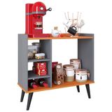 Aparador Buffet Maria Cantinho Café Nicho Decoração Cozinha Sala Jantar Organizador - Cinza|Cinamomo - RPM Móveis