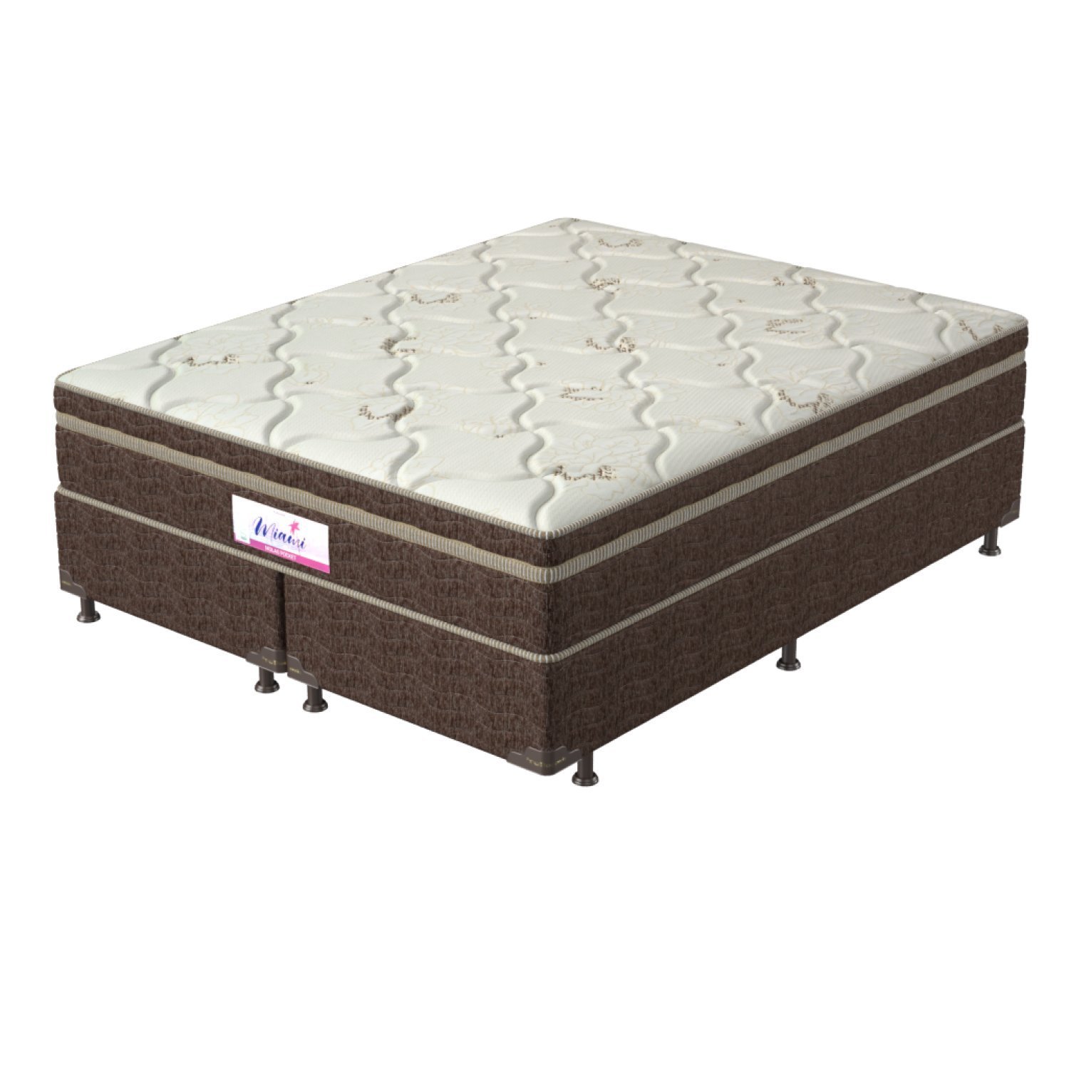 Cama Box Super King Prodormir Molas Ensacadas Ce5 Plw Euro Miami 193x203x56