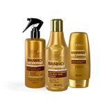 Kit Banho De Verniz Forever Liss Shampoo, Cond E Queratina