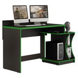 Mesa Para Computador Gamer Preto/verde - Valdemóveis