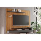 Painel Home P/tv Até 50 Polegadas Valência Plus C/ Prateleira E Nichos 160x135cm Nature/grafite - Permóbili