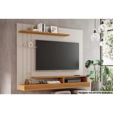 Painel Home P/tv Até 50 Polegadas Valência Plus C/ Prateleira E Nichos 160x135cm Off White/nature - Permóbili