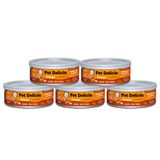 Kit 5 Ração Úmida Pet Delícia Gatos Frango Com Mamão 110g