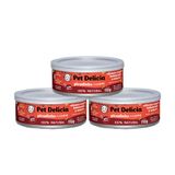 Kit 3 Ração Úmida Pet Delícia Gatos Picadinho De Carne 110g