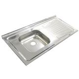 Pia De Cozinha Inox Cuba Deslocada 100x52cm - Fabpia01030101 - Fabrinox