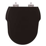 Assento Sanitario Poliester Com Amortecedor Hampton Preto Para Vaso Incepa