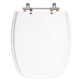 Assento Sanitario Poliester Com Amortecedor Laguna Branco Para Vaso Hervy