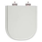 Assento Sanitario Poliester Com Amortecedor Flox Cinza Claro Para Vaso Fiori