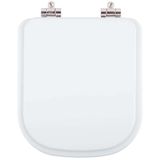Assento Sanitario Poliester Com Amortecedor Quadra Branco Para Vaso Deca