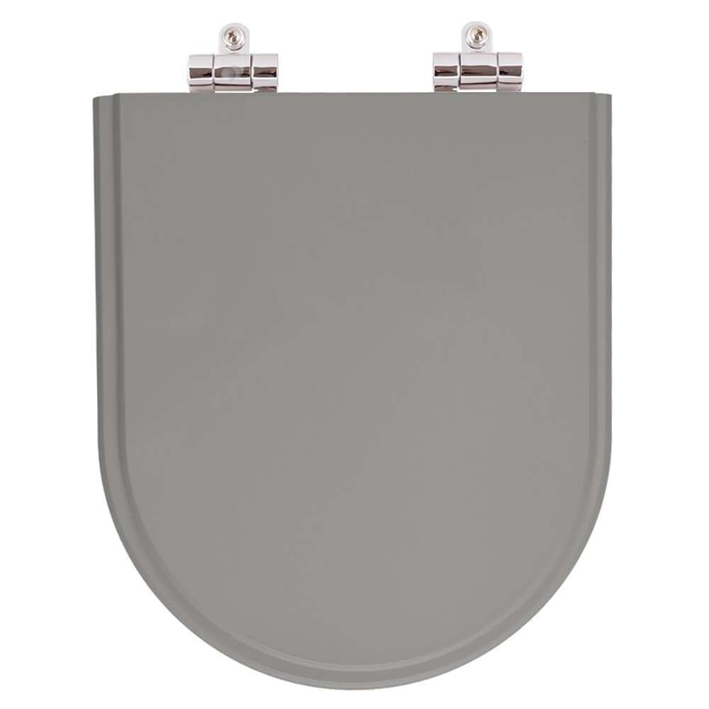 Assento Sanitario Com Amortecedor Carrara Cinza Vip Para Vaso Deca