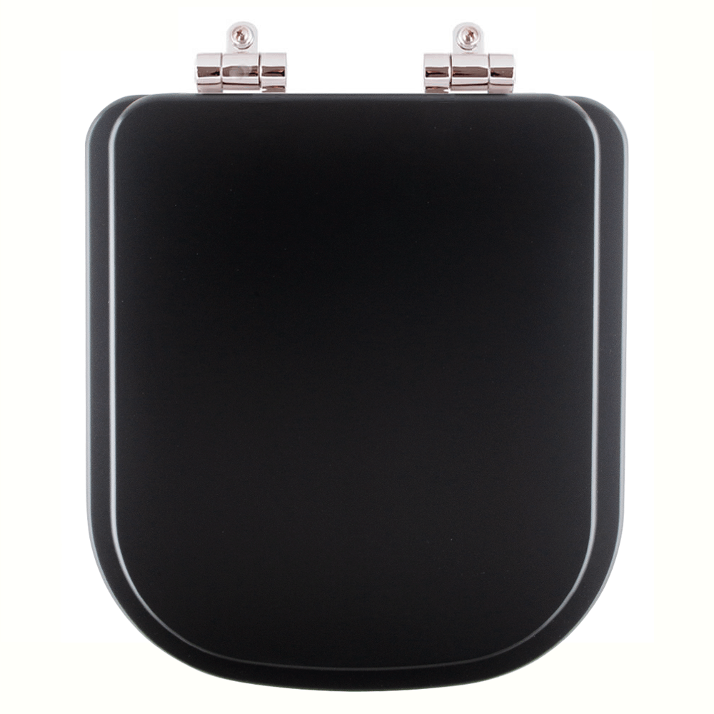 Assento Sanitário Poliéster Soft Close Axis Ébano Fosco (preto Fosco) Para Vaso Deca