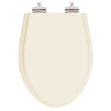 Assento Sanitario Poliester Com Amortecedor Absolute Bone (bege Claro) Para Vaso Ideal Standard