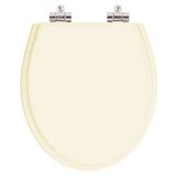 Assento Sanitario Poliester Com Amortecedor Ritz Creme Para Vaso Deca