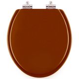 Assento Sanitario Poliester Com Amortecedor Izy Caramelo Para Vaso Deca