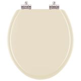 Assento Sanitario Poliester Com Amortecedor Izy Creme Para Vaso Deca
