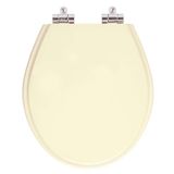 Assento Sanitario Poliester Com Amortecedor Ravena Creme Para Vaso Deca
