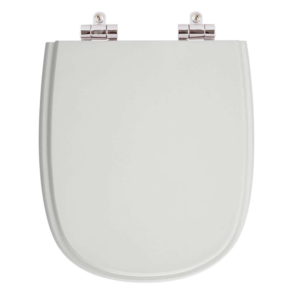 Tampa De Privada Poliéster Soft Close Sabatini Cinza Claro Para Louça Icasa 6lpf