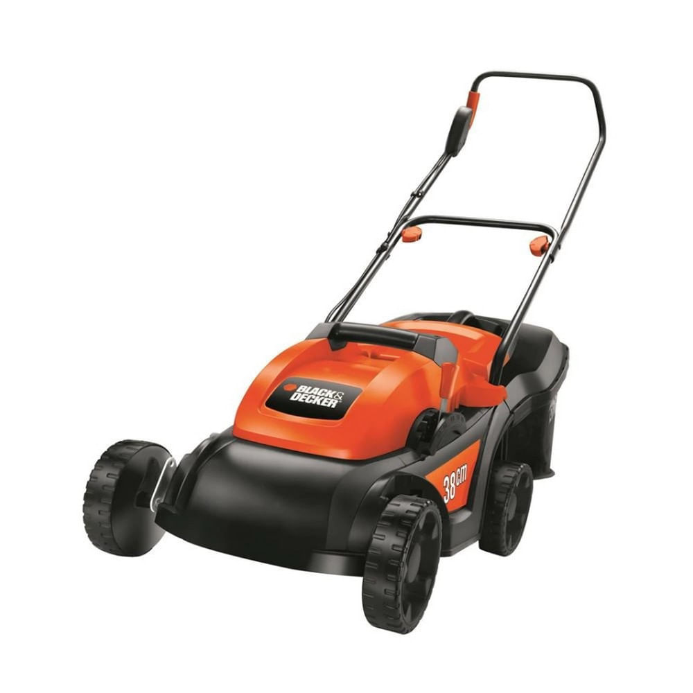 Cortador De Grama Elétrico Blackedecker Gr3800 5 Níveis De Corte E Coletor 45 Litros 1600w