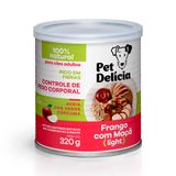 Ração Úmida Para Cães Adultos Pet Delícia Sabor Frango Com Maçã Light 320g