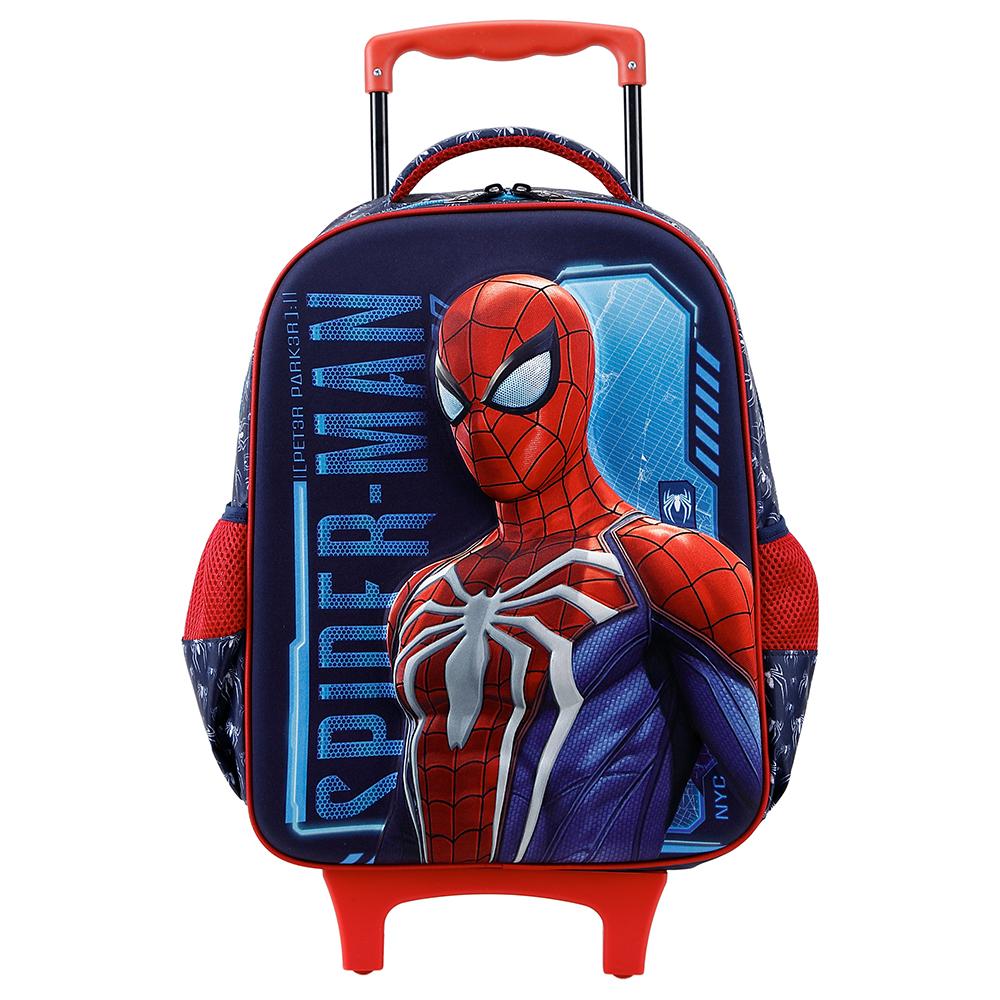 Mochila De Rodinhas Sem Alça Xeryus 16 Spider Man Se Azul