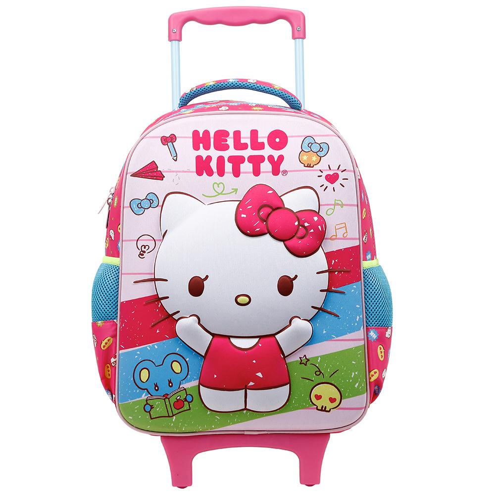 Mochila De Rodinhas Sem Alça Xeryus 16 Hello Kitty Se Rosa